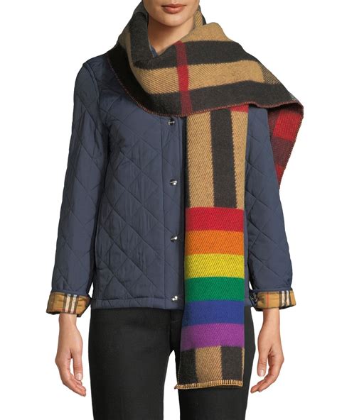 burberry cashmere scarf rainbow review|burberry cashmere scarf outlet.